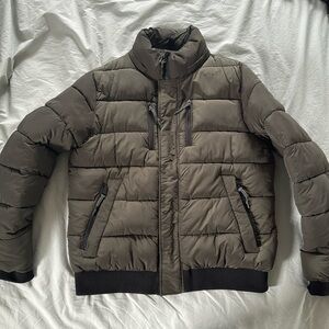 River island bomber puffer jacket